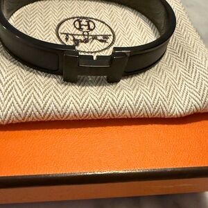 Hermès Black H Bracelet